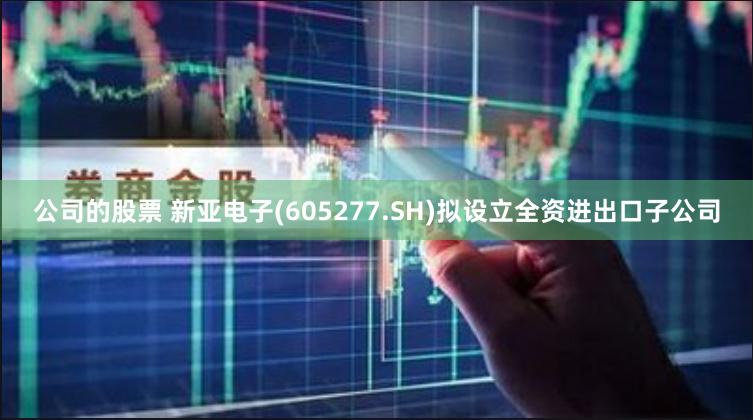 公司的股票 新亚电子(605277.SH)拟设立全资进出口子公司