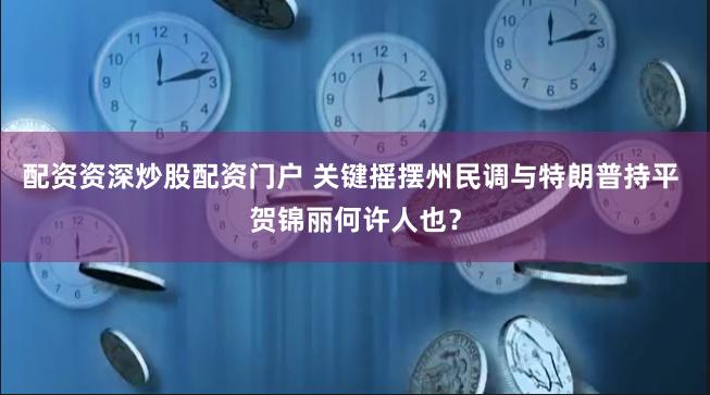 配资资深炒股配资门户 关键摇摆州民调与特朗普持平 贺锦丽何许人也？